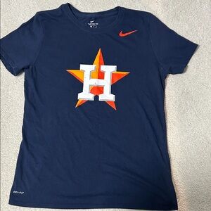Nike Dark Blue Tee with Orange and White Star Logo
